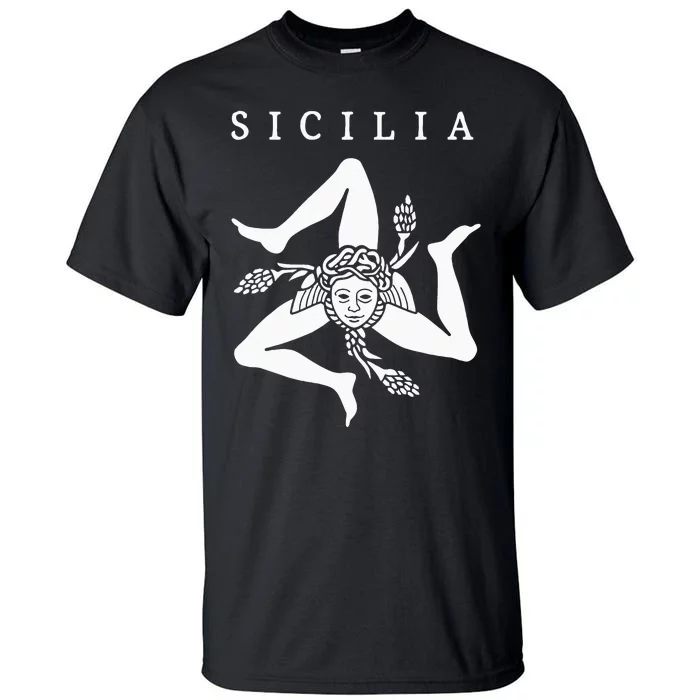 Sicilia Flag Sicily Palermo Italy Tall T-Shirt