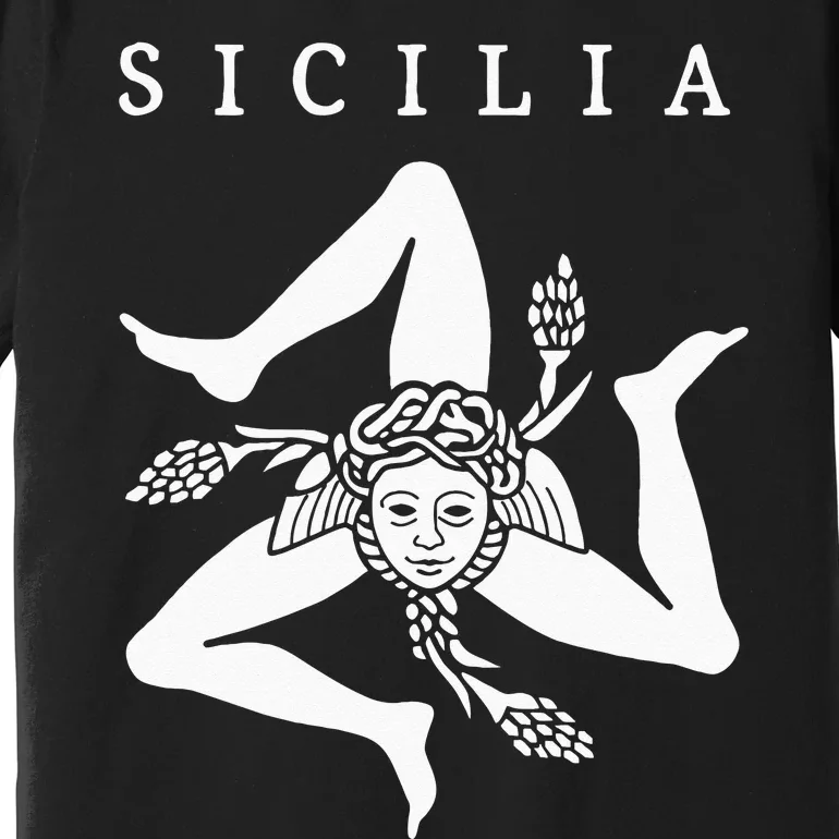 Sicilia Flag Sicily Palermo Italy Premium T-Shirt