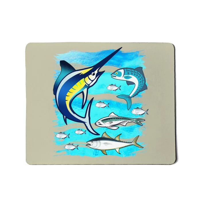 Saltwater Fish Swordfish Mahi Tuna Kingfing Atlantic Ocean Mousepad