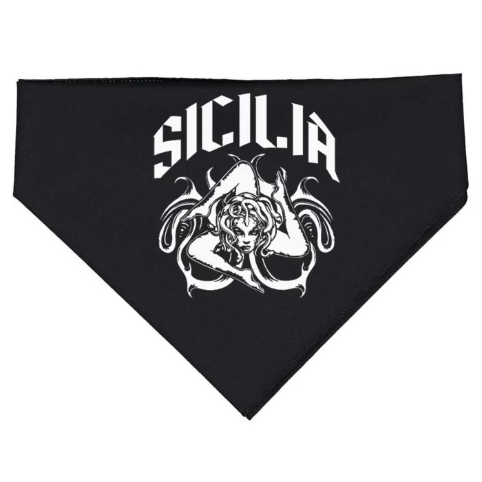 Sicilia Flag Sicily Palermo Italy USA-Made Doggie Bandana