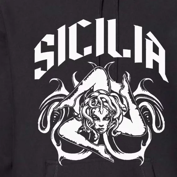 Sicilia Flag Sicily Palermo Italy Premium Hoodie