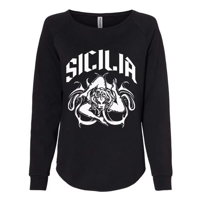 Sicilia Flag Sicily Palermo Italy Womens California Wash Sweatshirt