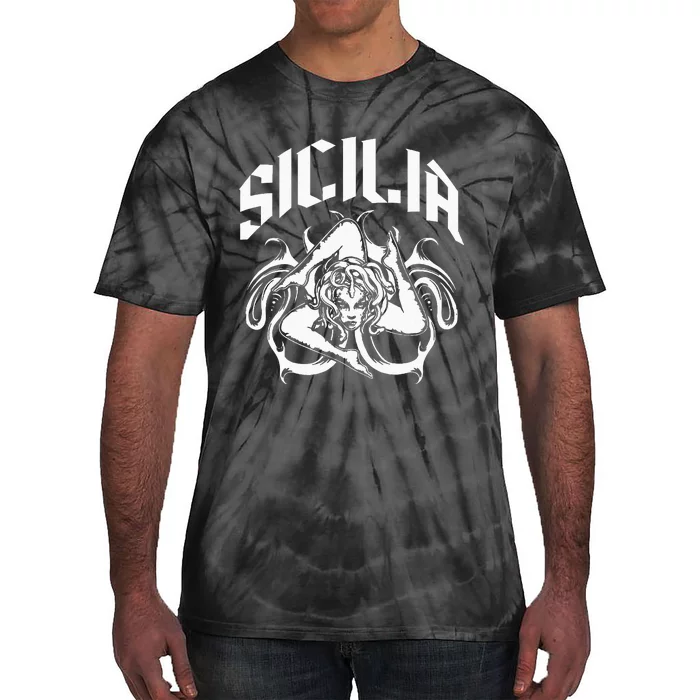 Sicilia Flag Sicily Palermo Italy Tie-Dye T-Shirt