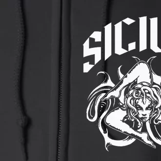 Sicilia Flag Sicily Palermo Italy Full Zip Hoodie