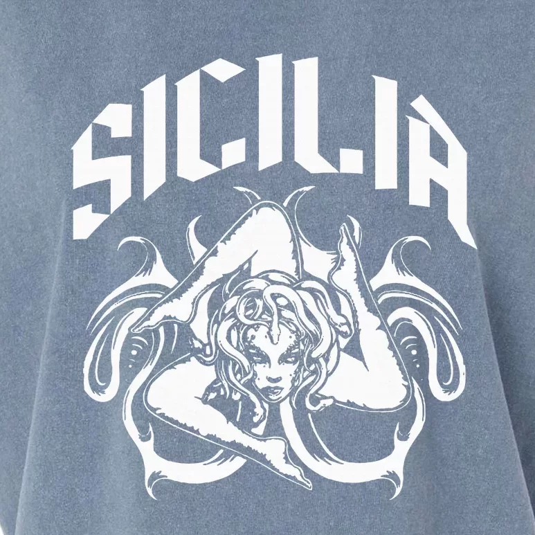 Sicilia Flag Sicily Palermo Italy Garment-Dyed Women's Muscle Tee