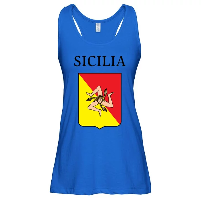 Sicilia Flag Sicily Palermo Italy Gift Ladies Essential Flowy Tank