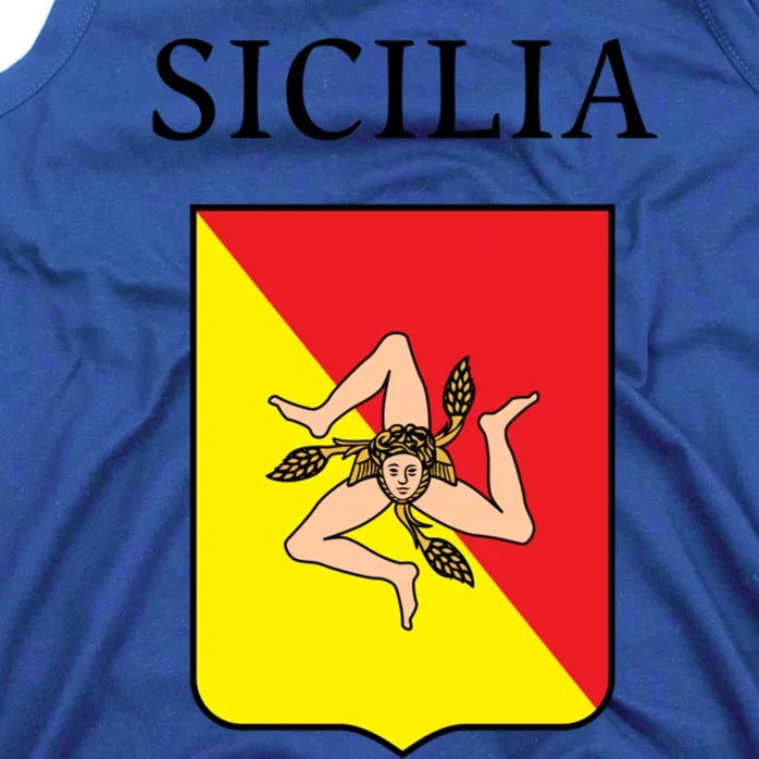 Sicilia Flag Sicily Palermo Italy Gift Tank Top