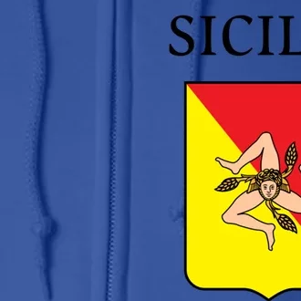 Sicilia Flag Sicily Palermo Italy Gift Full Zip Hoodie