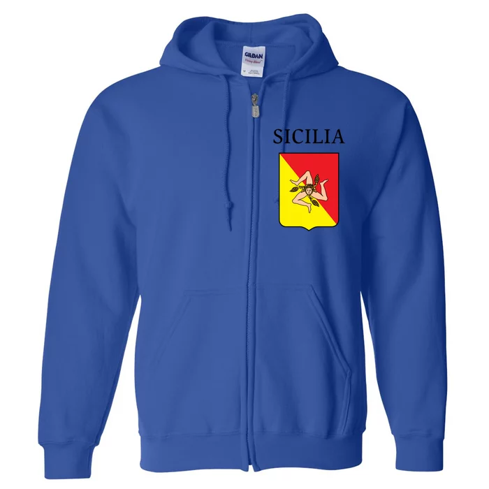 Sicilia Flag Sicily Palermo Italy Gift Full Zip Hoodie