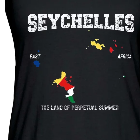 Seychellois Flag Seychellois Map Location Ladies Essential Flowy Tank