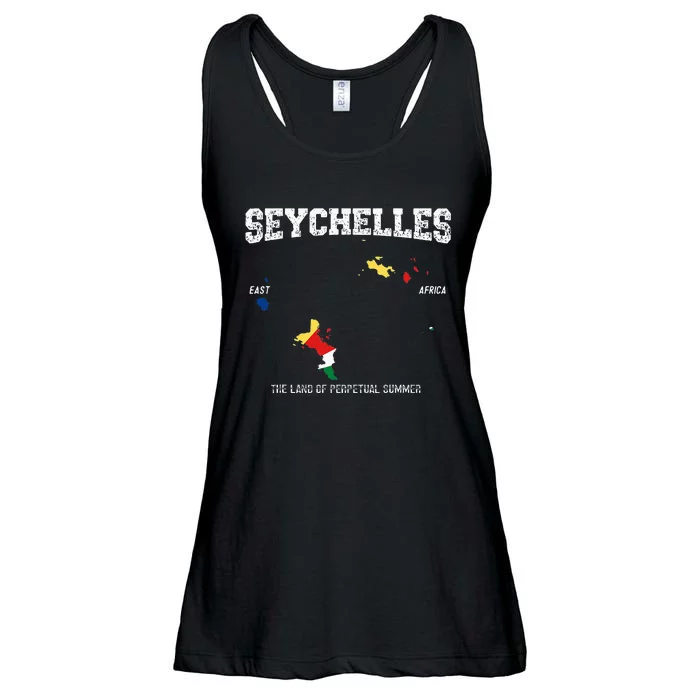 Seychellois Flag Seychellois Map Location Ladies Essential Flowy Tank