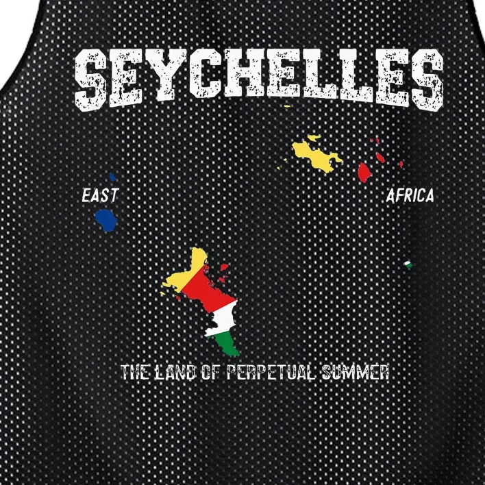 Seychellois Flag Seychellois Map Location Mesh Reversible Basketball Jersey Tank