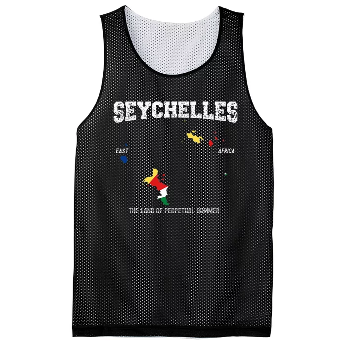 Seychellois Flag Seychellois Map Location Mesh Reversible Basketball Jersey Tank