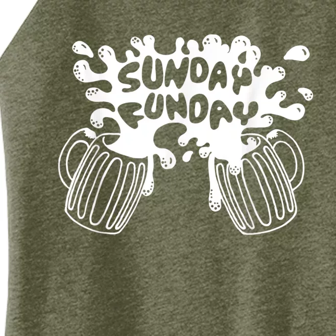 Sunday Funday Tee Funny Men Drinking Beer Women’s Perfect Tri Rocker Tank