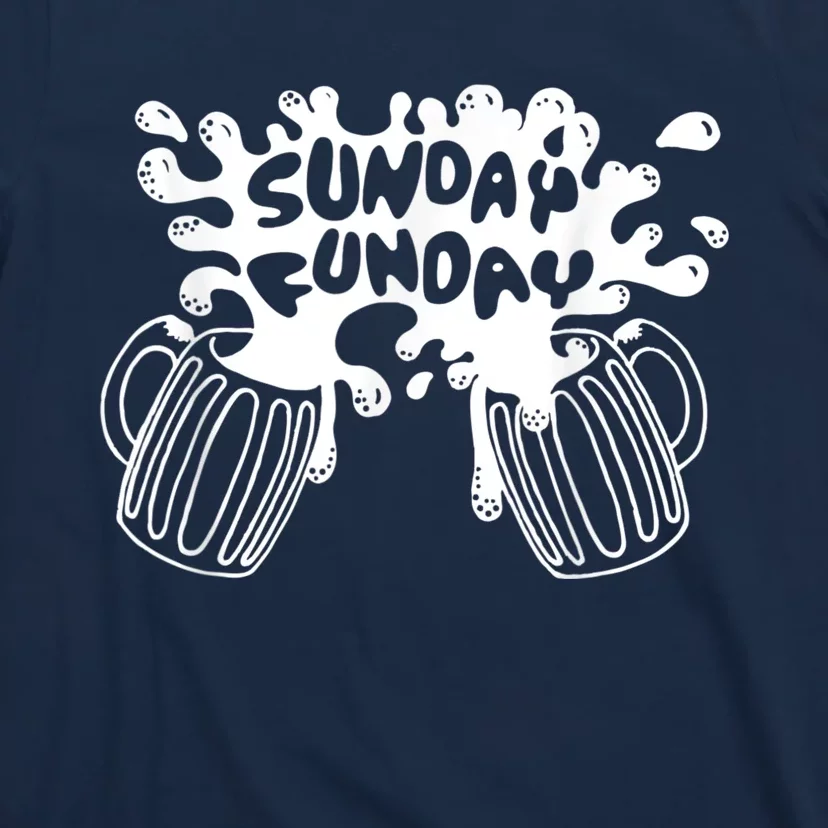 Sunday Funday Tee Funny Men Drinking Beer T-Shirt