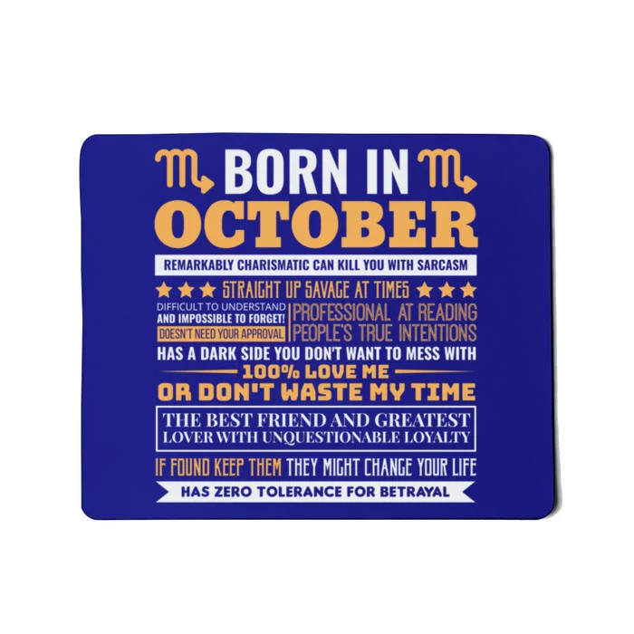 Scorpio Facts Traits Horoscope Zodiac Gift Mousepad