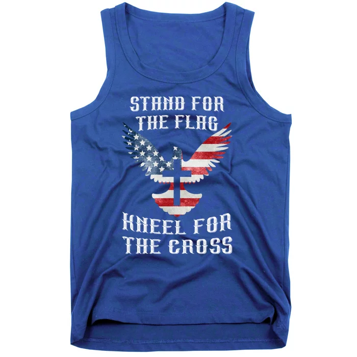 Stand For The Flag Kneel For The Cross Cute Gift Tank Top