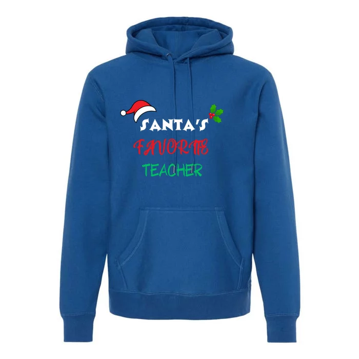 SantaS Favorite Teacher Gift Premium Hoodie