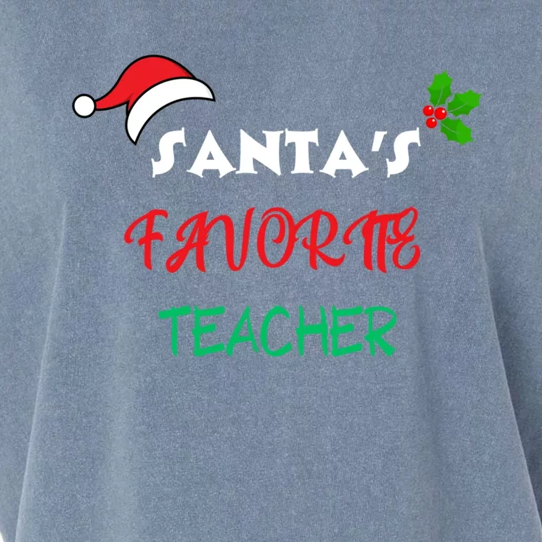 SantaS Favorite Teacher Gift Garment-Dyed Women's Muscle Tee