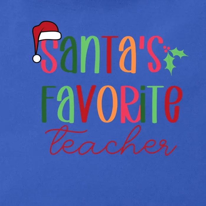 SantaS Favorite Teacher Gift Zip Tote Bag