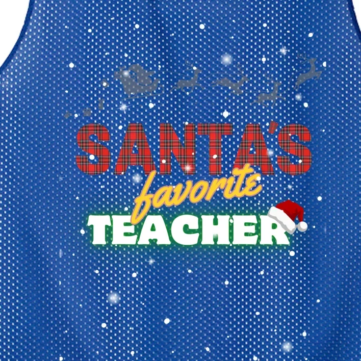 SantaS Favorite Teacher Cute Gift Mesh Reversible Basketball Jersey Tank