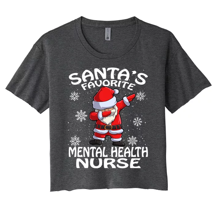 SantaS Favorite Tal Health Nurse Christmas Gift Women's Crop Top Tee