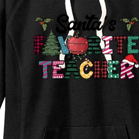 SantaS Favorite TeacherS Assistant Cool Gift Women's Fleece Hoodie