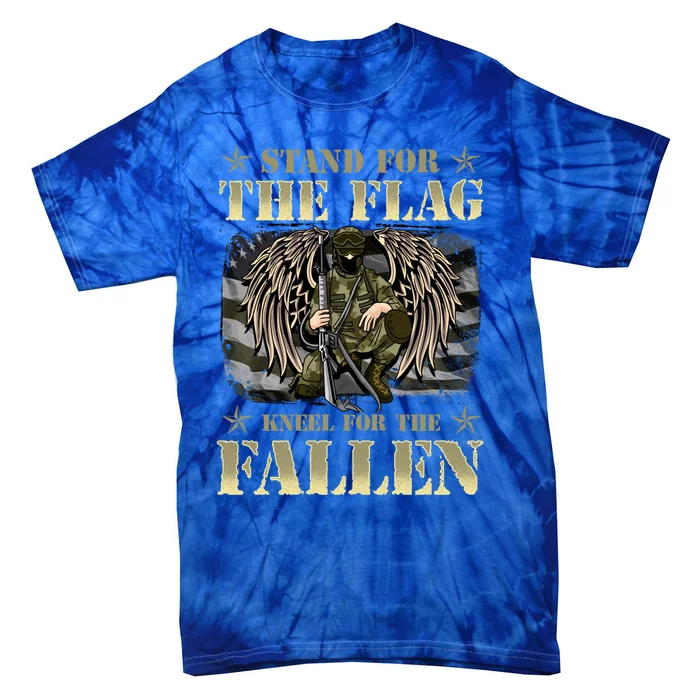 Stand For The Flag Kneel For The Fallen Honor Armed Forces Meaningful Gift Tie-Dye T-Shirt