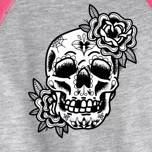 Skull Flower Tattoo Toddler Fine Jersey T-Shirt