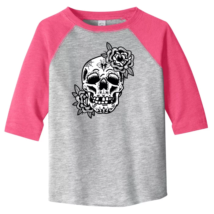 Skull Flower Tattoo Toddler Fine Jersey T-Shirt