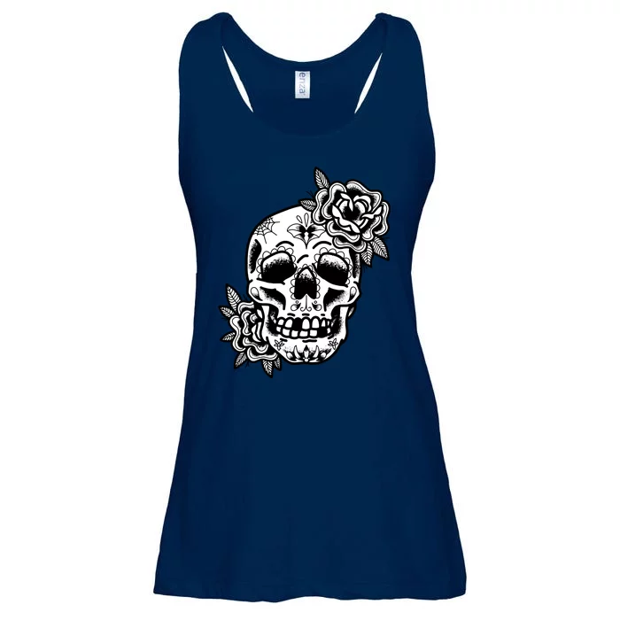 Skull Flower Tattoo Ladies Essential Flowy Tank