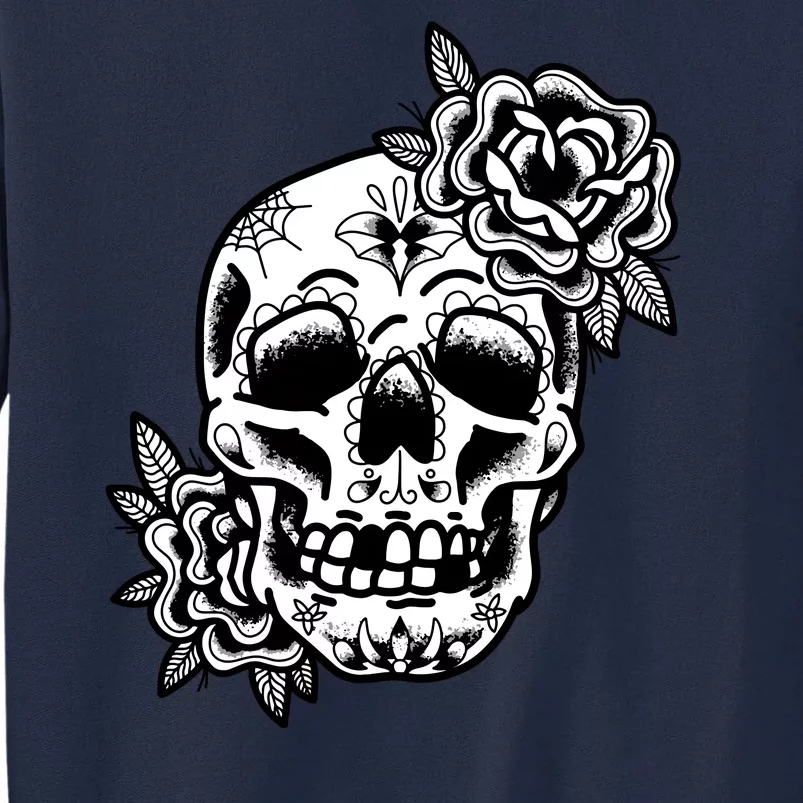 Skull Flower Tattoo Tall Sweatshirt