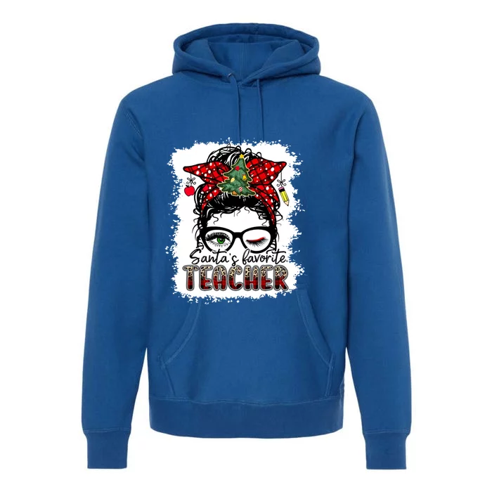 SantaS Favorite Teacher Great Gift Premium Hoodie