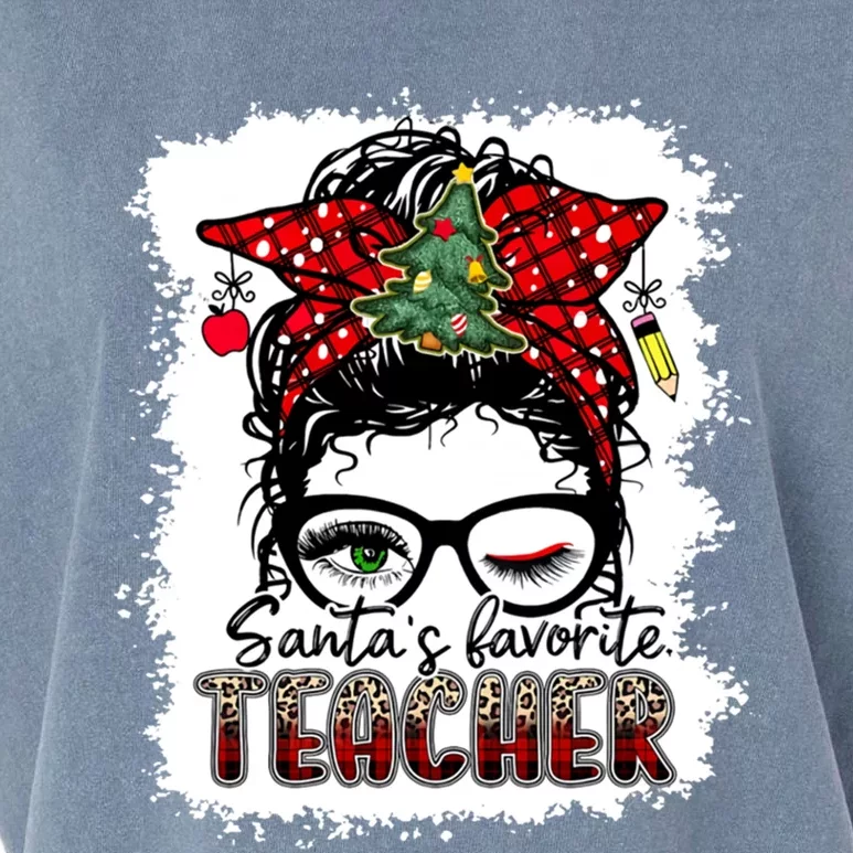 SantaS Favorite Teacher Great Gift Garment-Dyed Women's Muscle Tee