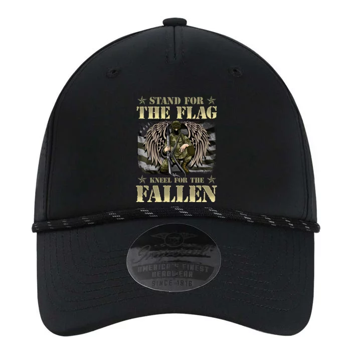 Stand For The Flag Kneel For The Fallen Honor Armed Forces Gift Performance The Dyno Cap