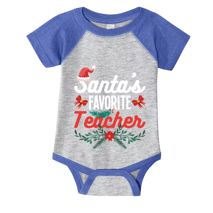 SantaS Favorite Teacher Gift Infant Baby Jersey Bodysuit