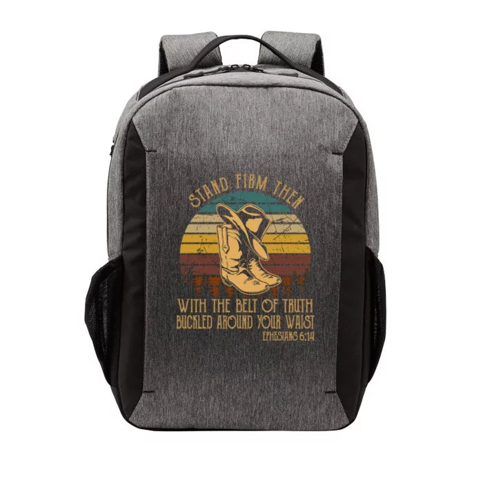 Stand Firm Then With The Belt Of Truth Cow Christian Gift Vector Backpack