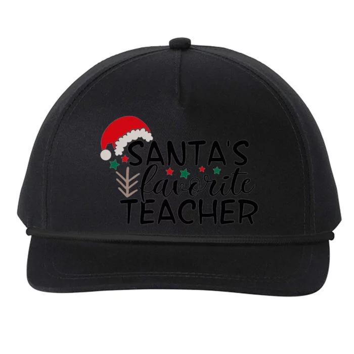 SantaS Favorite Teacher Gift Snapback Five-Panel Rope Hat