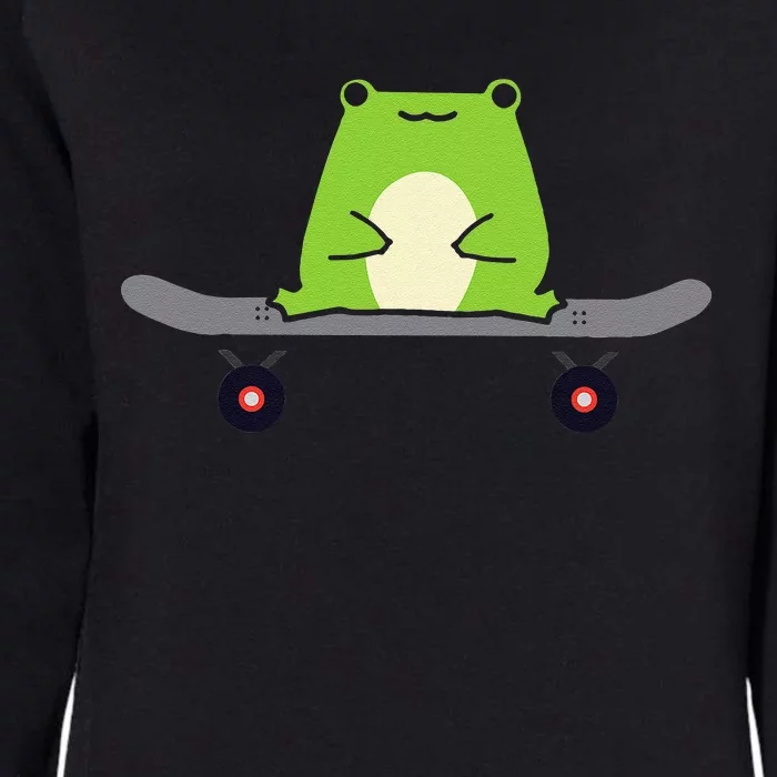 Skater Frog Tadpole Amphibian Skateboarding Skateboard Womens California Wash Sweatshirt