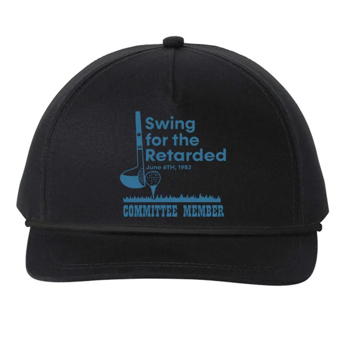 Swing For The Retarded Snapback Five-Panel Rope Hat