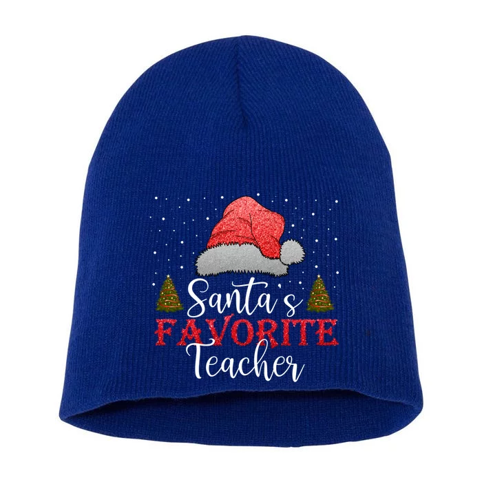 SantaS Favorite Teacher Meaningful Gift Short Acrylic Beanie