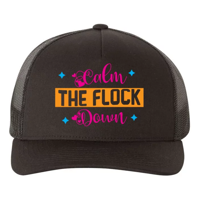 Sassy Flamingo T , Calm The Yupoong Adult 5-Panel Trucker Hat