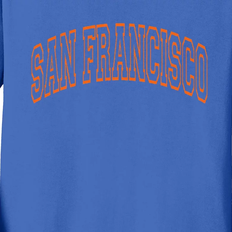 San Francisco Text Kids Long Sleeve Shirt