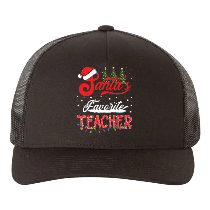 Santas Favorite Teacher Family Matching Group Christmas Yupoong Adult 5-Panel Trucker Hat