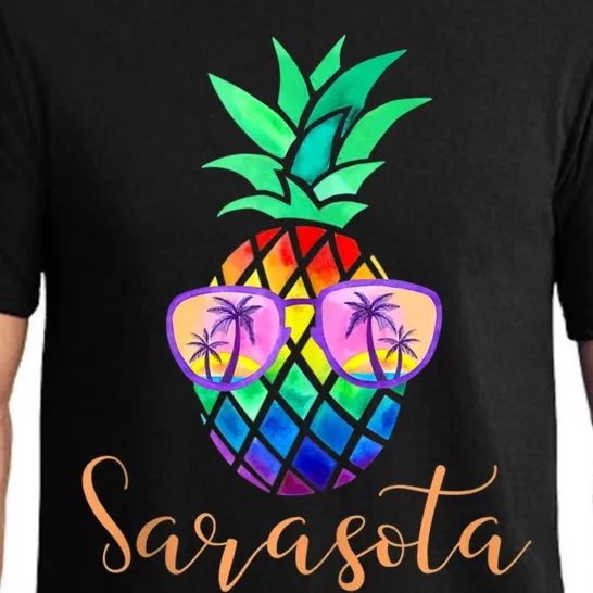 Sarasota Florida Tropical Funny Pineapple Summer Sunglasses Pajama Set