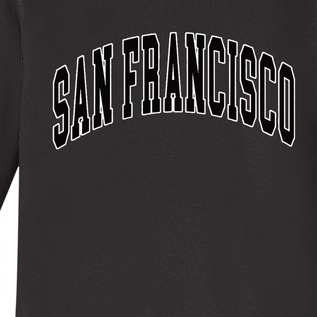 San Francisco Text Baby Long Sleeve Bodysuit