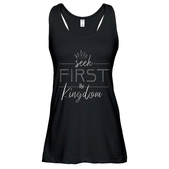 Seek First The Kingdom Of God Christian Ladies Essential Flowy Tank