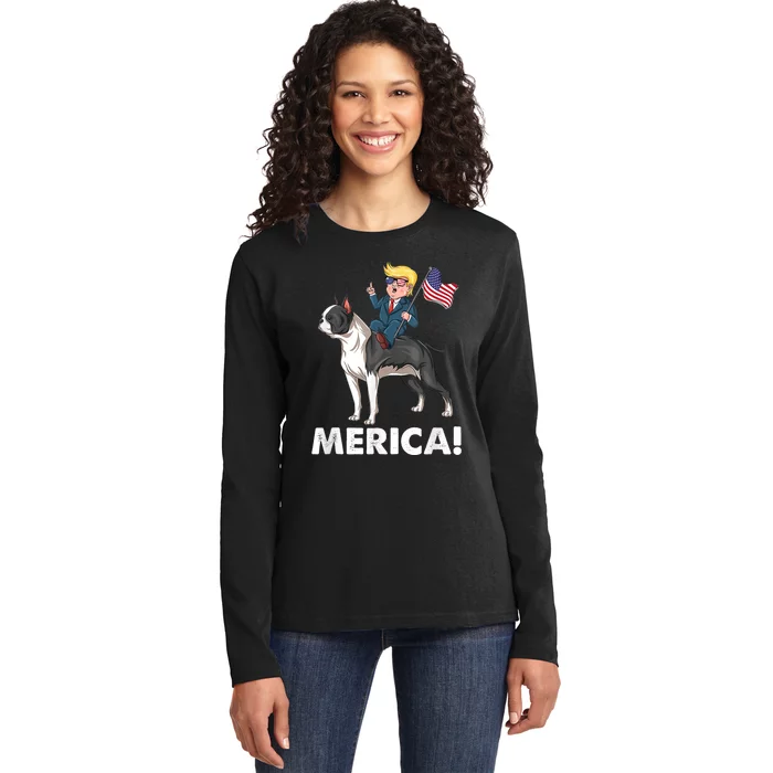 Support For Trump Ladies Long Sleeve Shirt