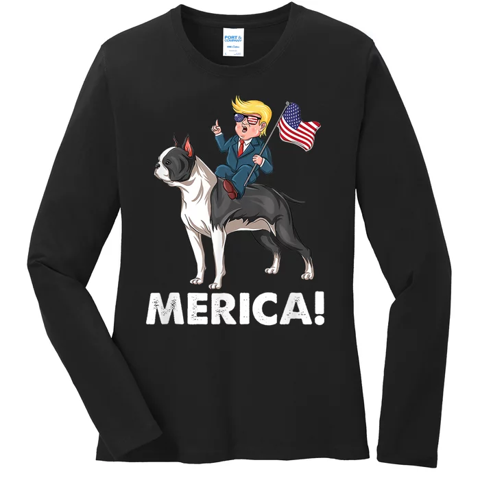 Support For Trump Ladies Long Sleeve Shirt