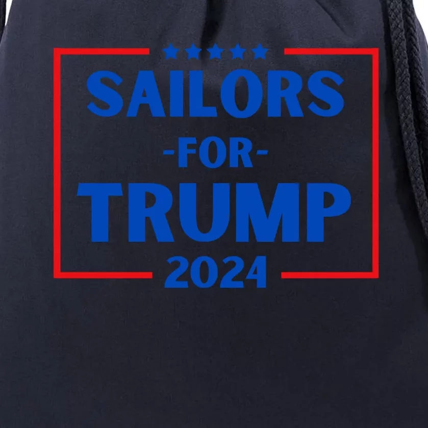 Sailors For Trump 2024 Donald Trump 2024 Drawstring Bag